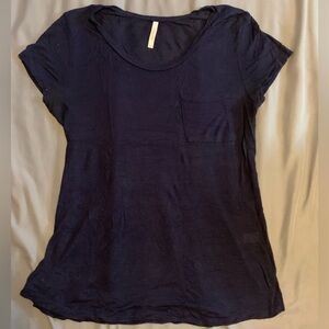 Navy Tshirt with Front Pocket